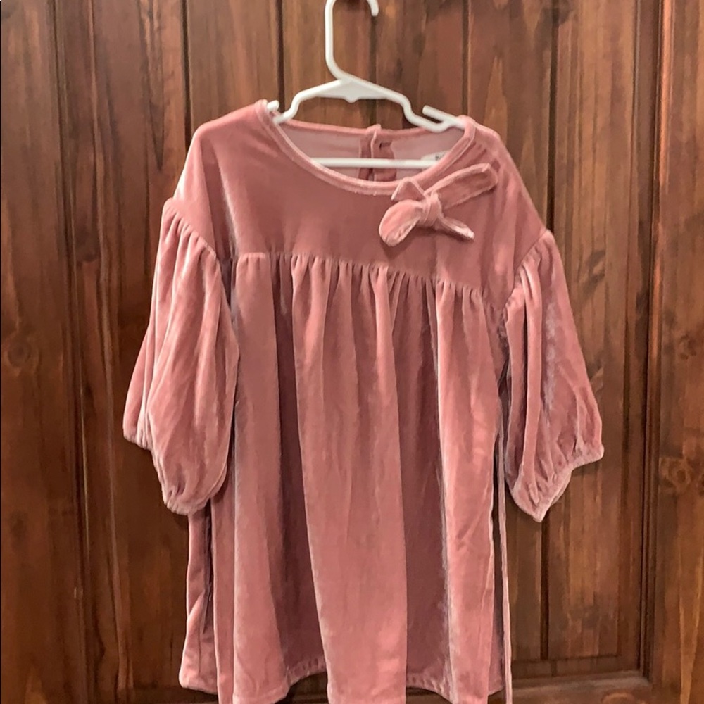 Pink velvet Christmas dress